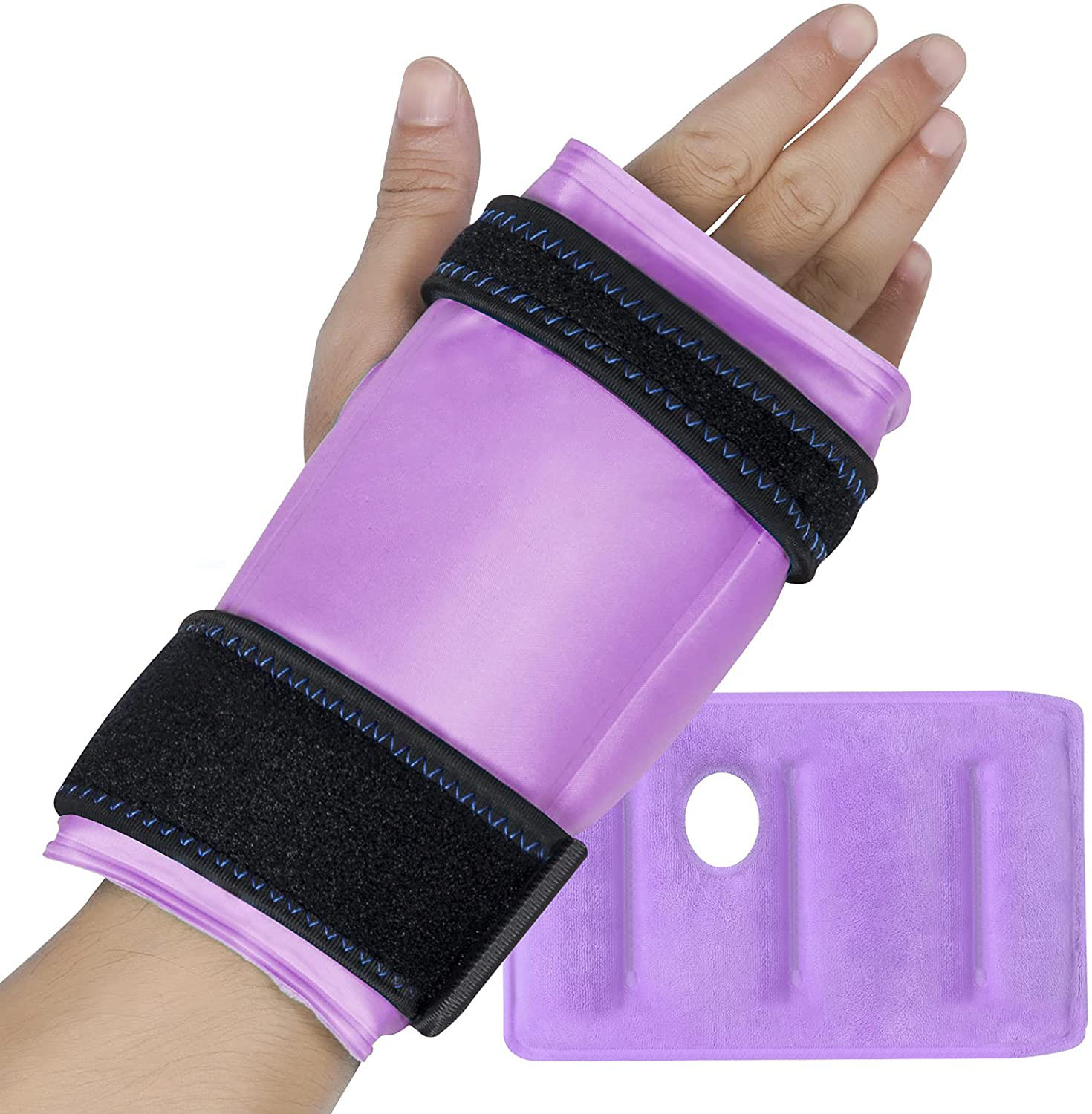 Envoltura de hielo para manos de gel reutilizable para aliviar el dolor instantáneo del túnel carpiano