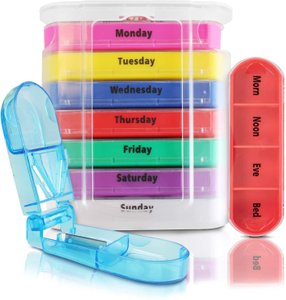 Dispensador de pastillas semanal de protección promocional con cortador de pastillas