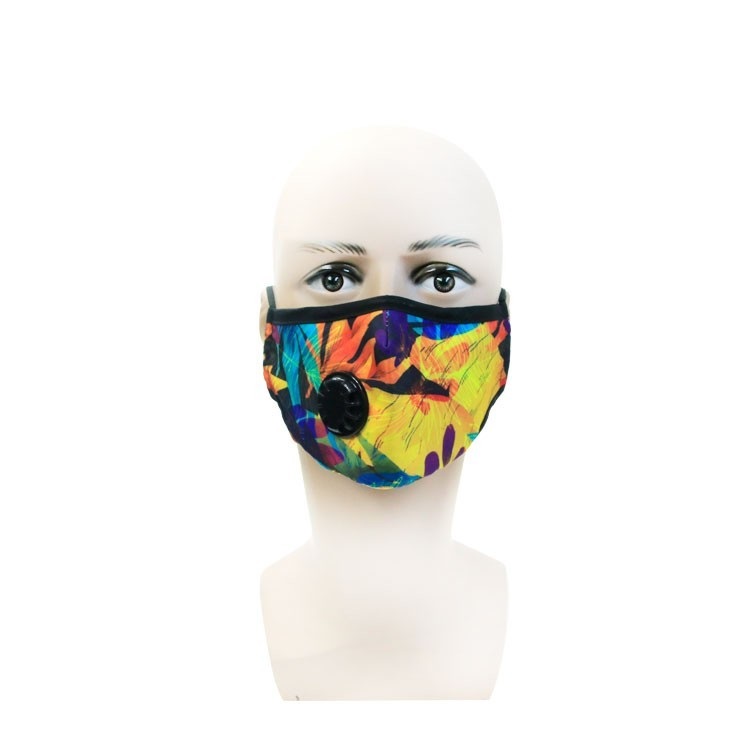 Máscara de algodón de pintura de arte reutilizable transpirable ajustable con filtro