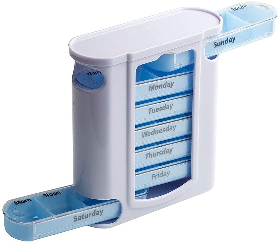 Caja de pastillas de medicación diaria semanal para vitaminas