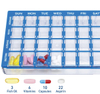 Caja organizadora de pastillas Home Weekly 4 veces al día con tapa transparente