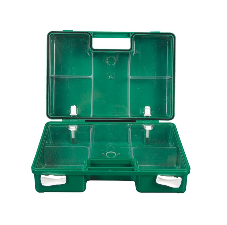 Caja de primeros auxilios vacía de plástico ABS médico con divisor y colgador de pared